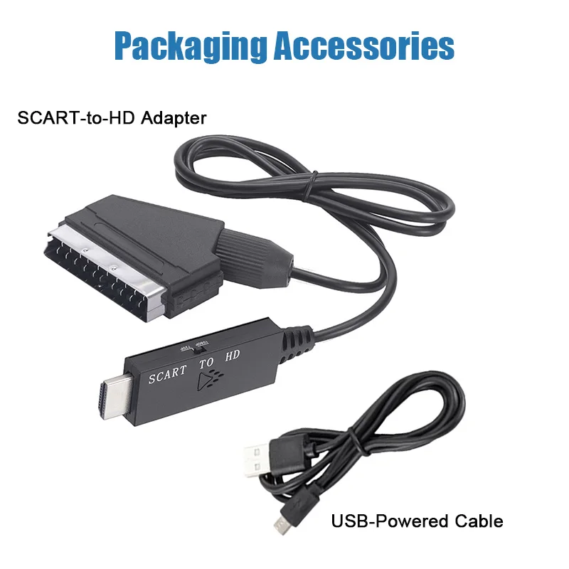 SCART to HDMI‑Compatible Conve - Scart To Hdmi ulasan dan harga